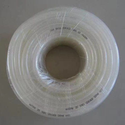 Clear PVC Braided Hose - Food Grade Oil Gas Air Water Reinforced Pipe Tube Garden Hose