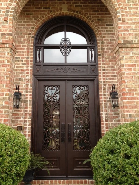 Popular Security Swing Wrought Iron Exterior Door for Home