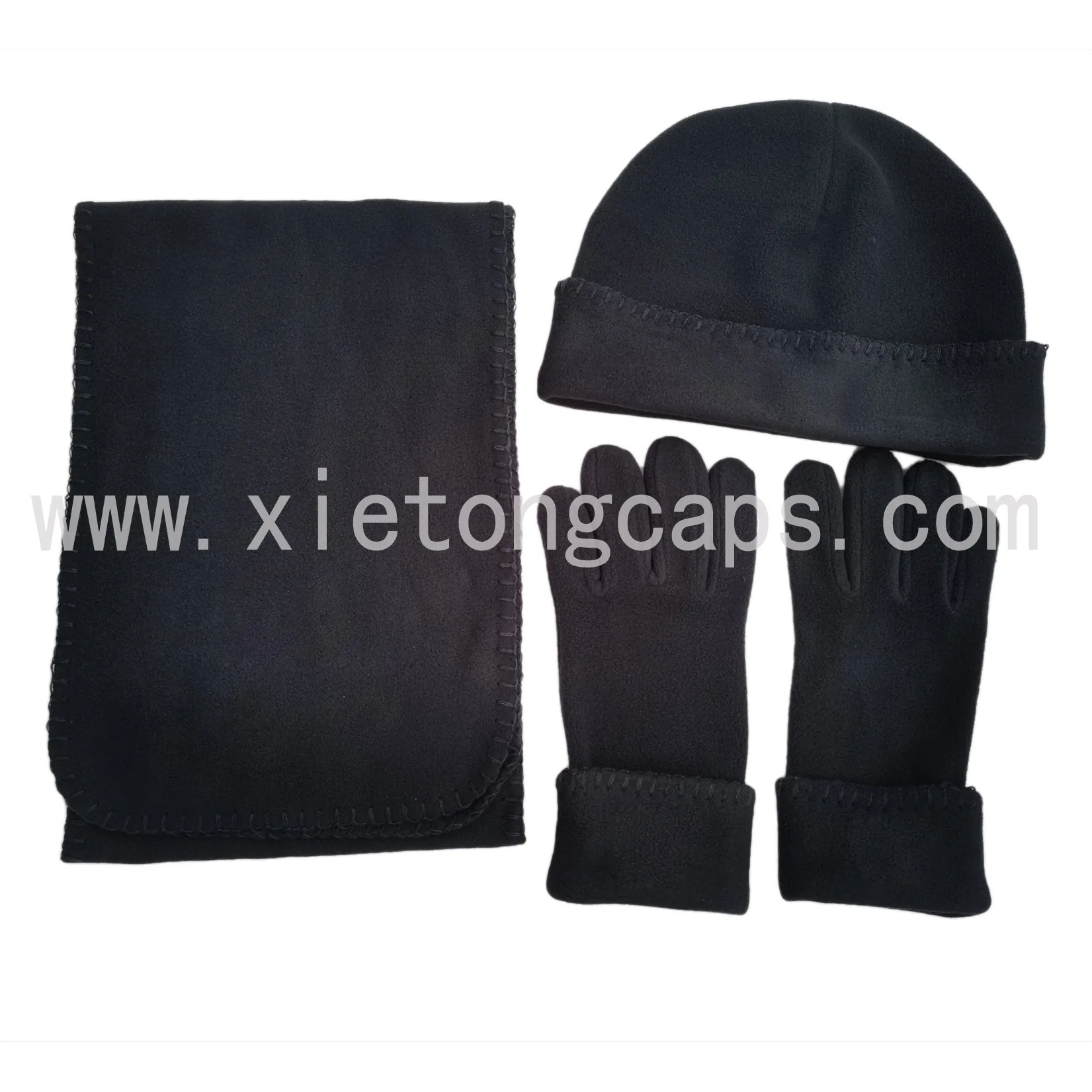 New Navy Fleece Hat, Scarf and Glove Set (JRG151)