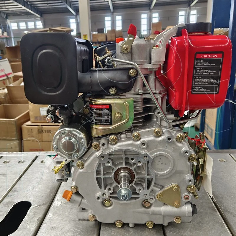 Bison V Twin 6HP 8HP 9HP 10 HP 170f 192f Single Cylinder Air Cooled Water Pump Small Diesel Engine Price with Electric Start