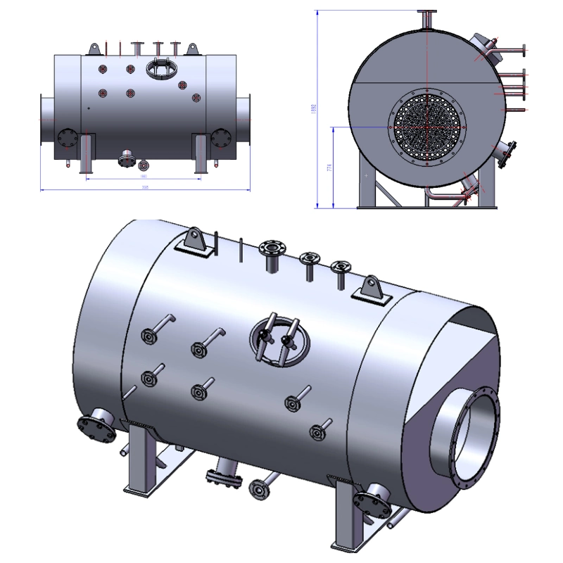 1 Ton to 20 Ton Industrial Horizontal Waste Heat Utilization Steam Boilers (EGB)