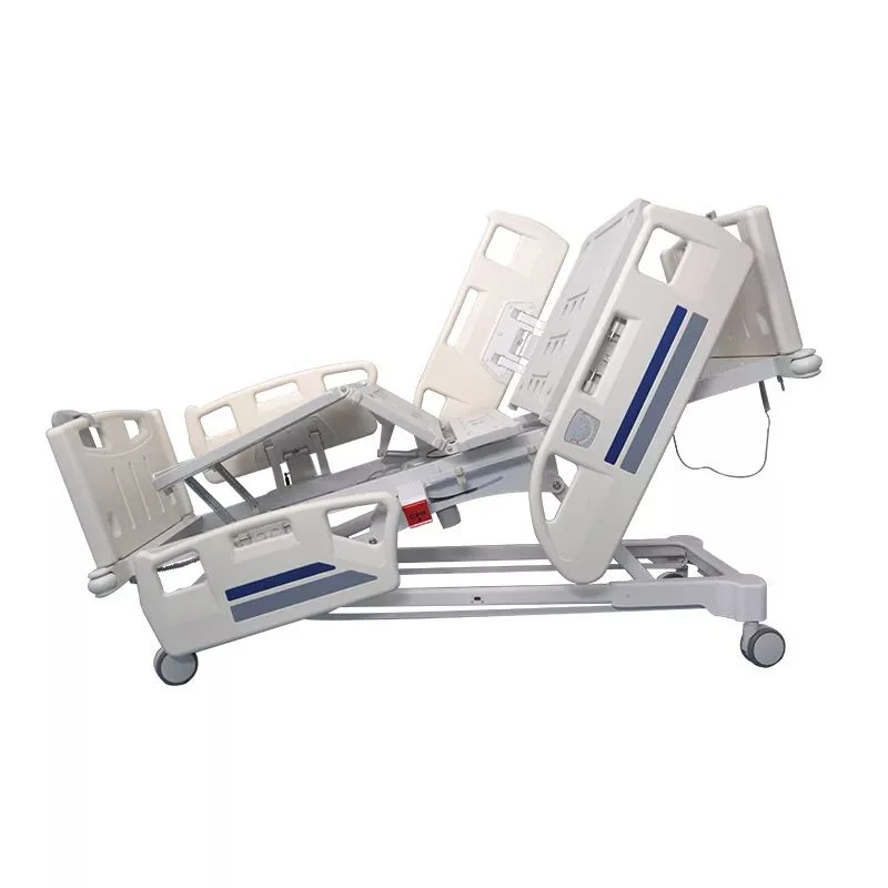 Economic Hospital Multifunctional Folding Medical Furniture Adjustable Electric Nursing Bed with Central Control Casters