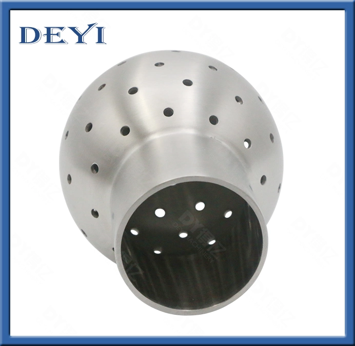 Deyi SS304 SS316L Sanitary Stainless Steel Cleaning Ball Rotary Type Spray Ball for Tanks Ball Cleaner Hygieni Grade Spray Nozzle