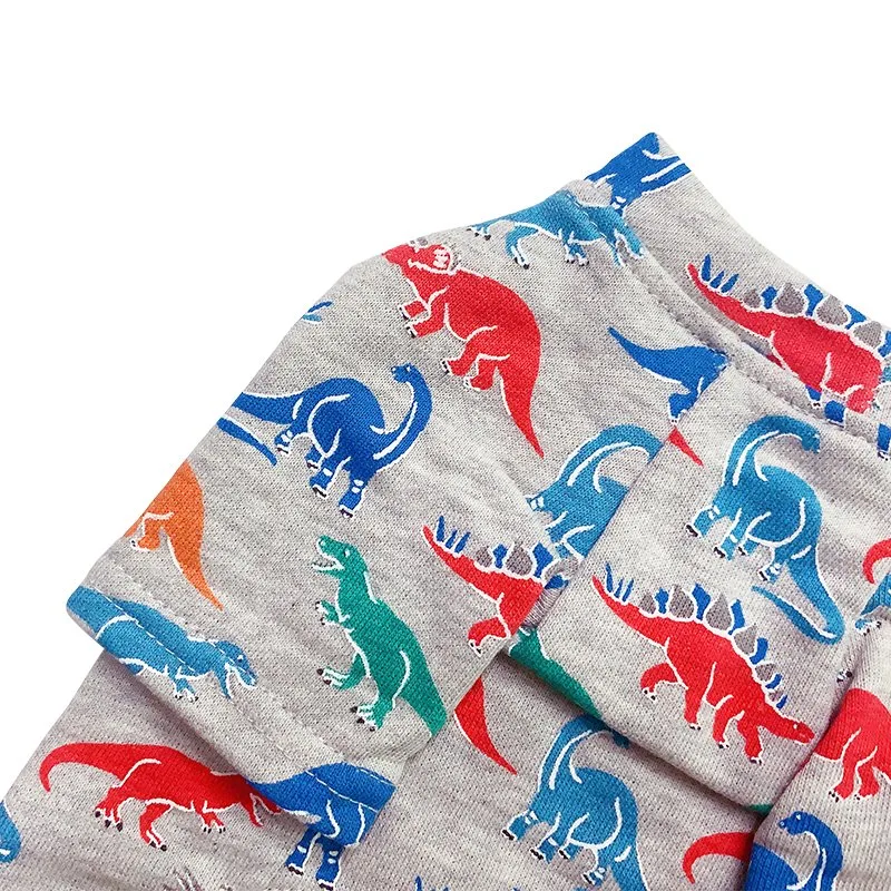 Dark Grey Background Dinosaur Pattern Dog Clothes