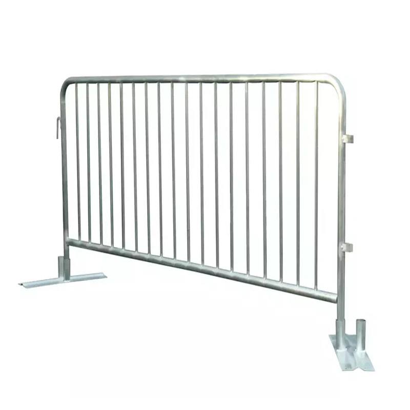 Crowd Control Barrier Traffic Road Safety Barrier Steel Barricades with Bridge Base