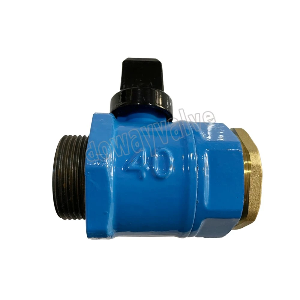 DN32 PE Cast Iron Connection Valve with Brass PE Nut