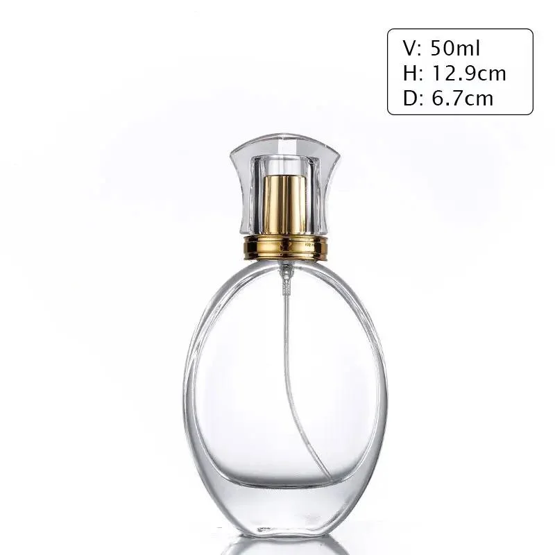 Manufacture Wholesale/Supplier Modern Round Empty Transparent 20ml 30ml 50ml Perfume Bottles Glass with Cap