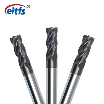 4 Flûtes Carbide Extrémité carrée machine CNC Mill Outils de coupe Fraise