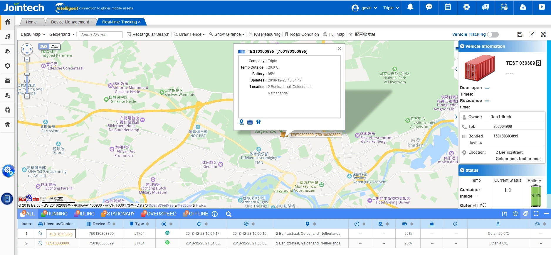 Bloqueo de GPS de seguimiento de aplicación de software de plataforma con E-Lock para la vigilancia