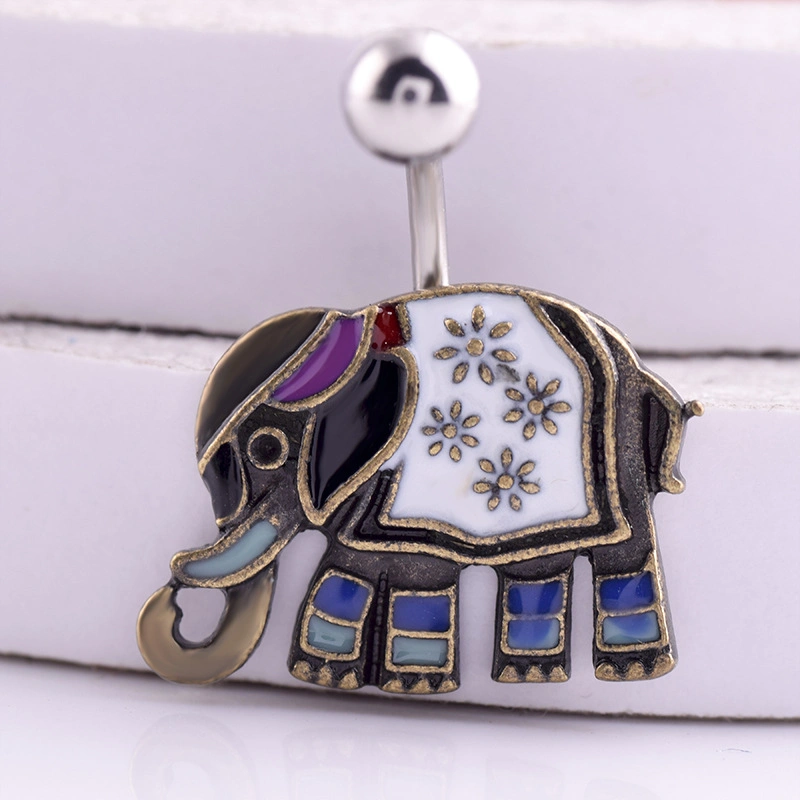 Fashion Restoring Ancient Ways Elephant Belly Button Rings