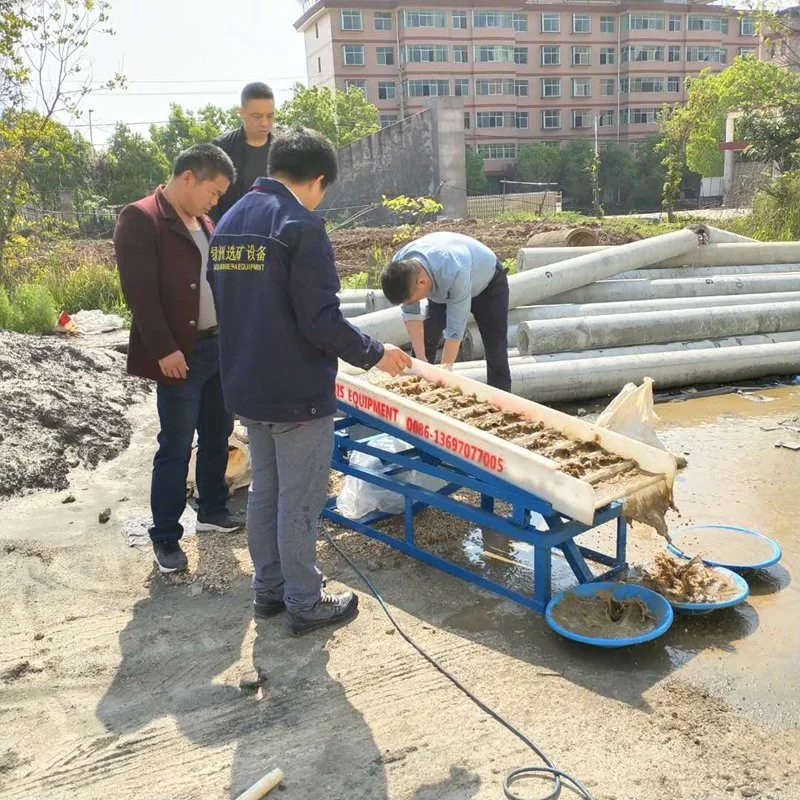 Mini Portable Vibration Mixed Mercury Shaker Plastic Gold Panning Chute Shaking Table Mineral Processing Equipment