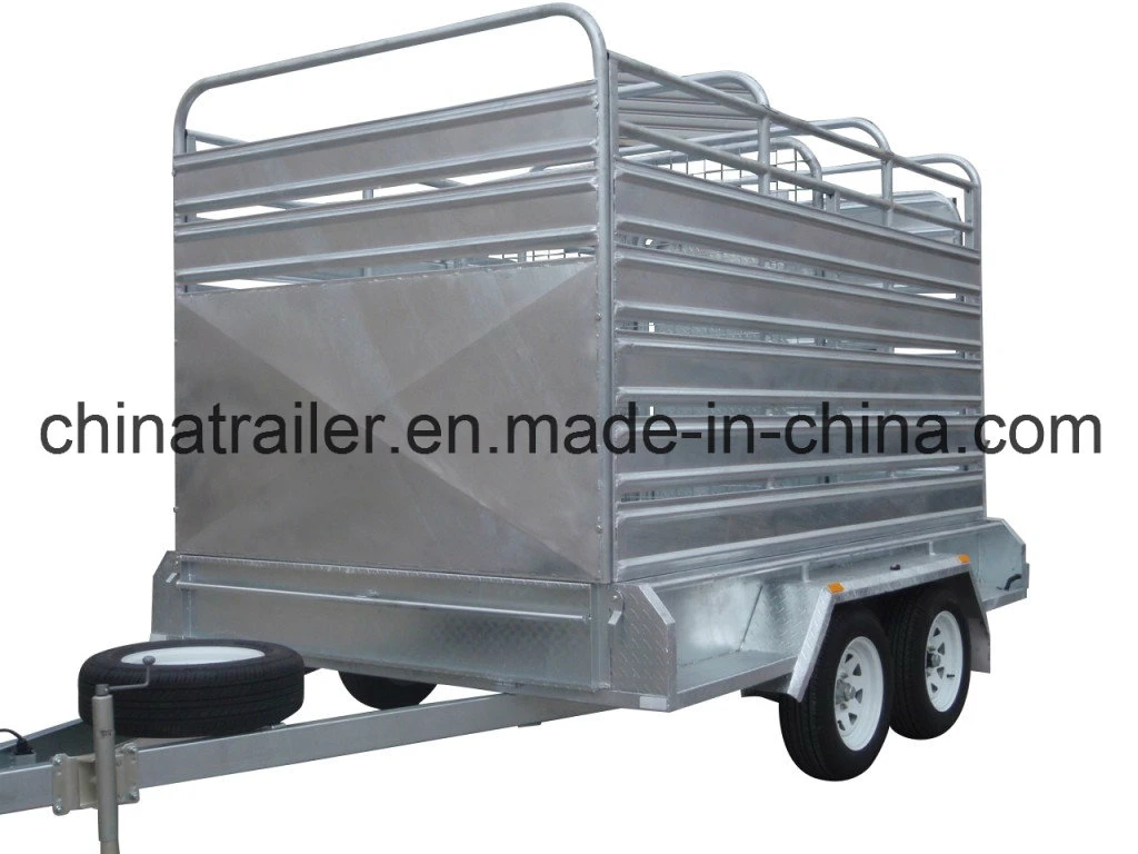 8X4 Hot Sales Heavy Duty Galvanised Box Trailer with Gas Support Tilt