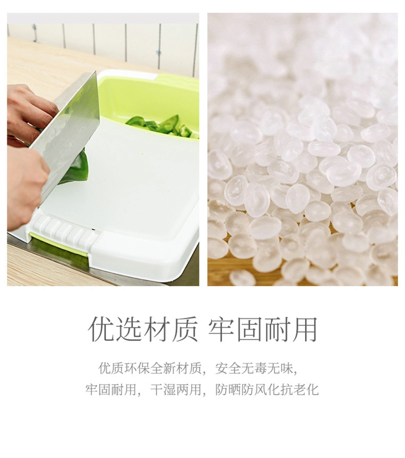 High quality/High cost performance  Plastic Cutting Board Kitchen Multiple Function Drain Basket Chopping Board