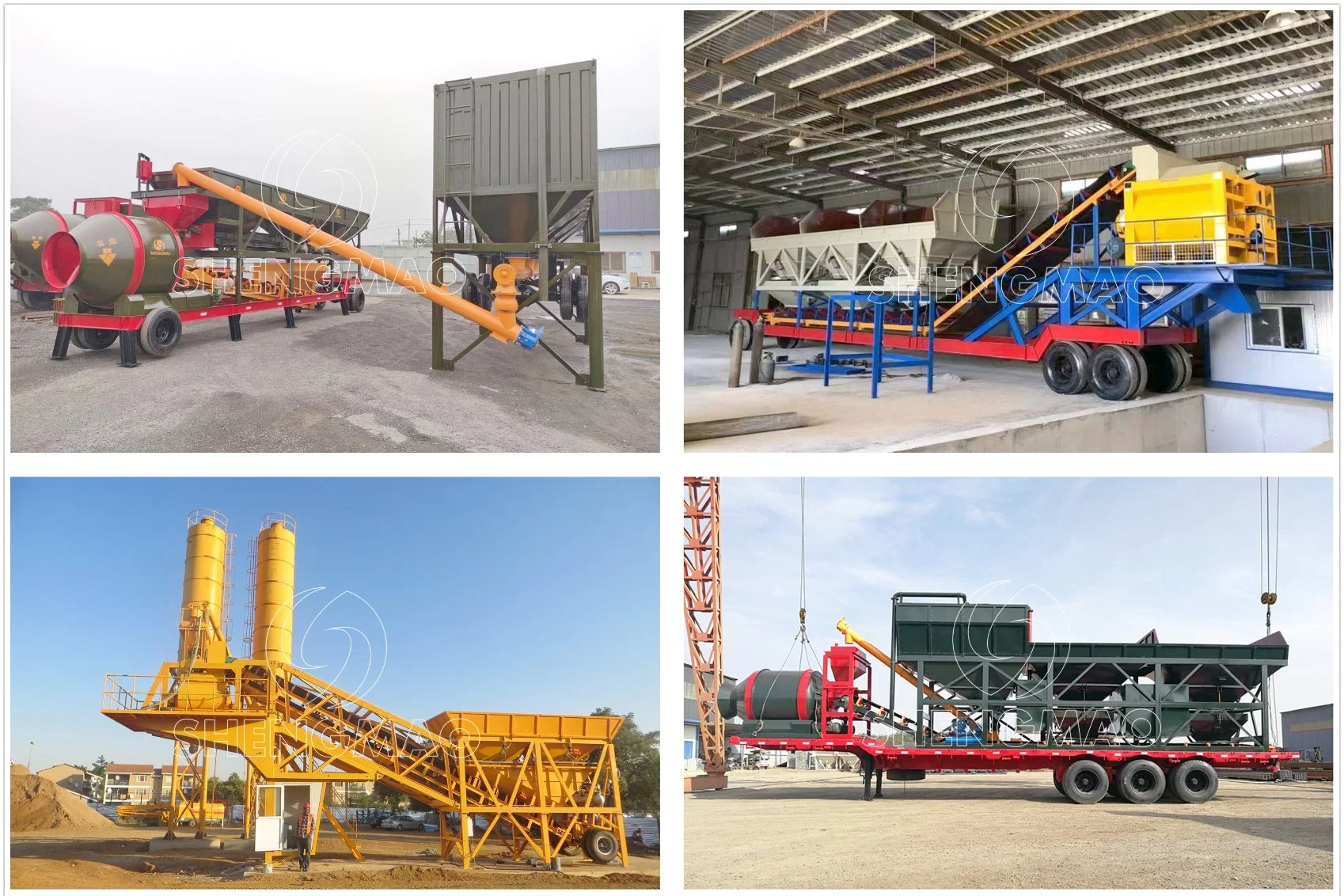 Venta caliente Wet continuo totalmente automático Portable Batching Plant concreto Estación de mezcla