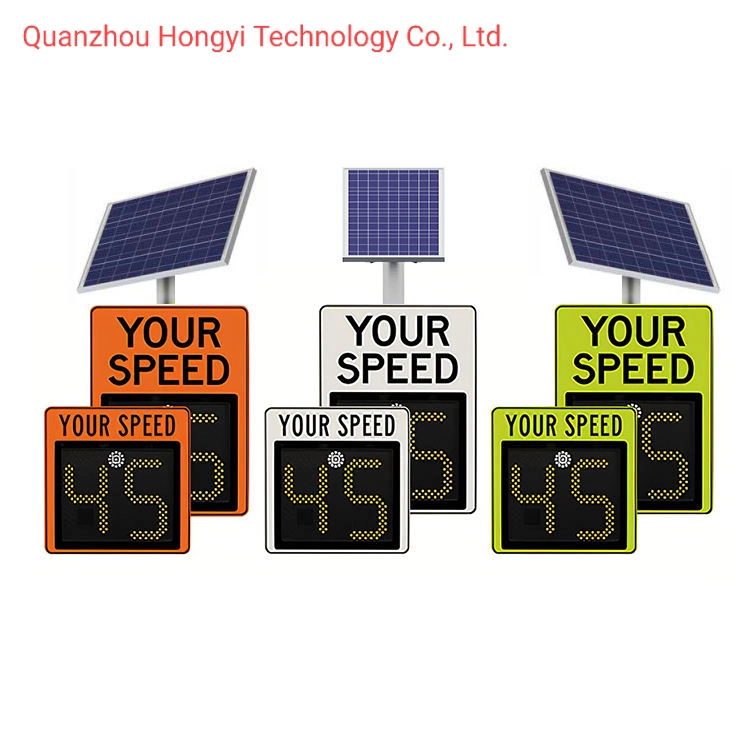 Solar Radar Detective Speed Warning Sign Traffic Flashing Speed Limit Signs