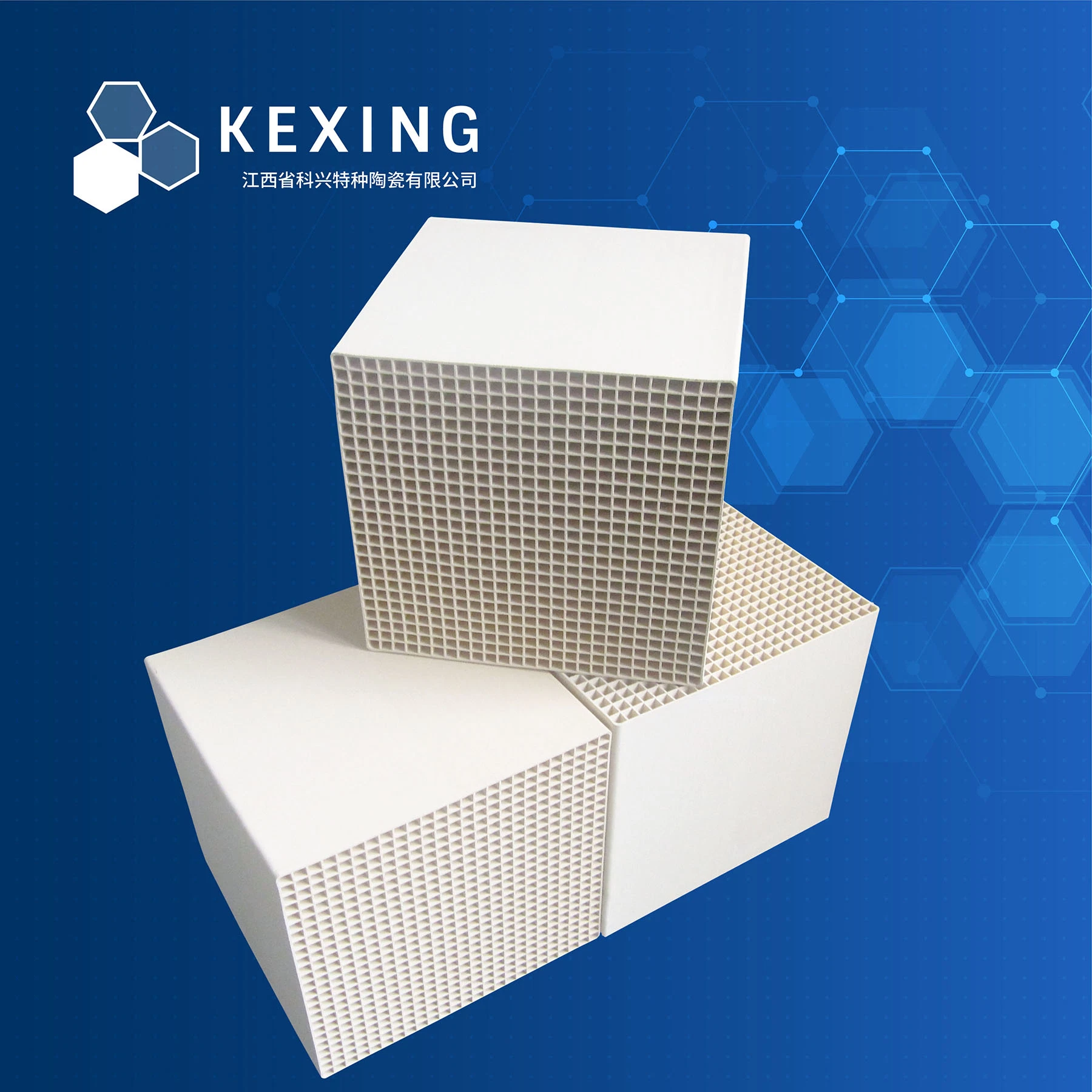 Alumina	25X25 Cell, 150X150X150mm	Honeycomb Ceramic Substrate	for Rto, Rco