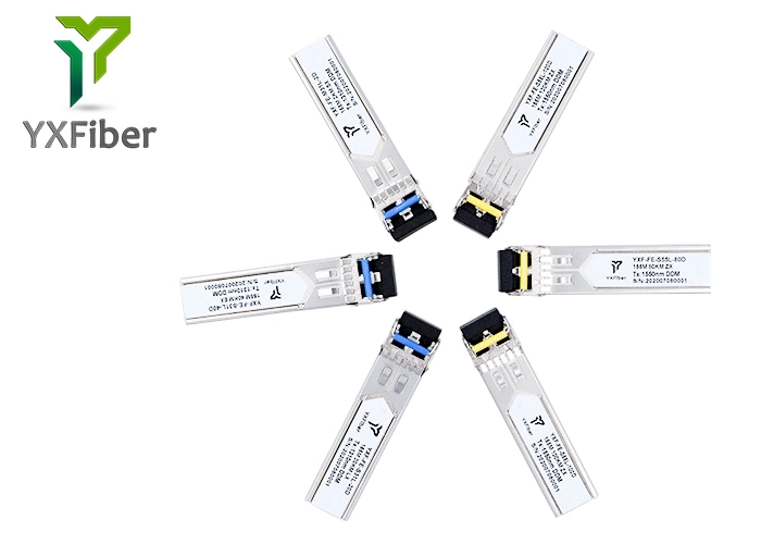 El transceptor óptico SFP con módulos de DDM SMF China LC dúplex 20km 155m 1310 nm