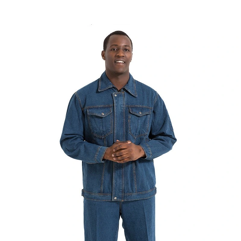 Casaco Denim de trabalho personalizado uniforme para trabalhadores da construção