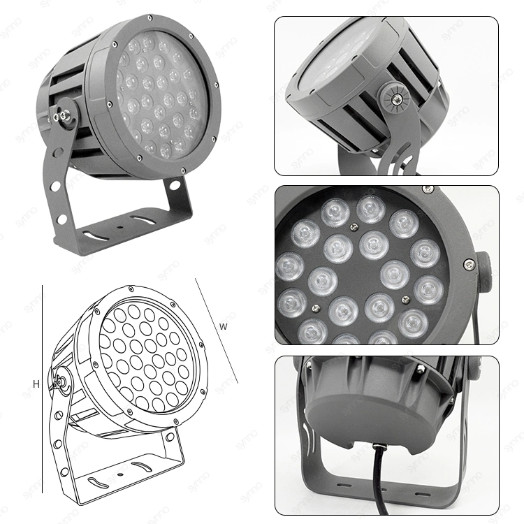 Outdoor Flood Light LED Project Light 18W 24W 36W Aluminum Garden Spotlight Waterproof IP65 Round Project Lighting LED Floodlight for Landscape