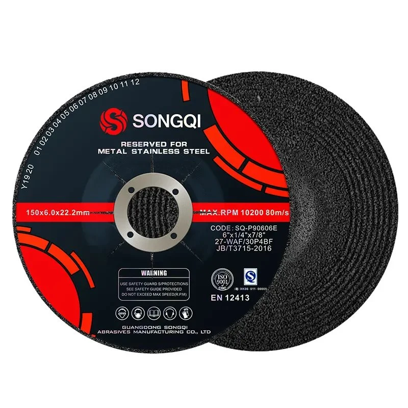 Songqi 150*6*22mm 6inch Abrasive Metal Steel Grinding Wheel Grinding Disc