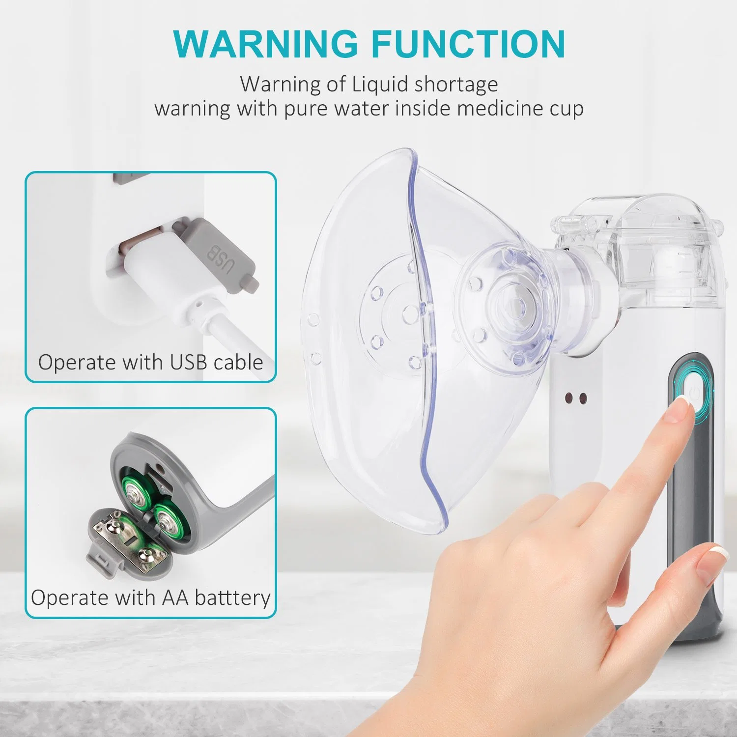 Portable Ultrasonic Inhaler Mesh Nebulizer for Baby