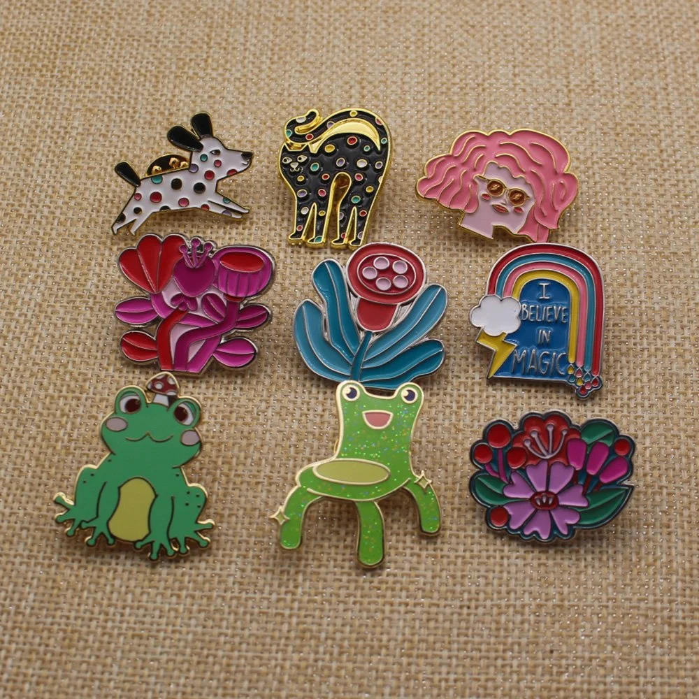 Cute Enamel Lapel Pin Set Cartoon Brooch Pin Badges Brooch Pins for Clothing Bags Jackets Accessories Supplies DIY Crafts