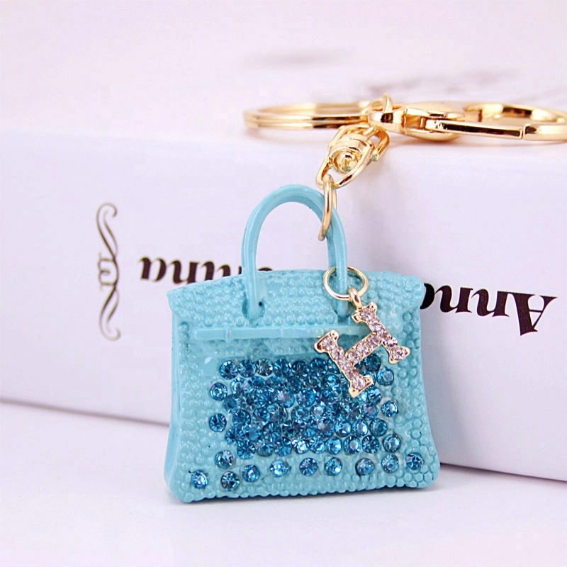 Mini Hand Bag Crystal H Car Keyring Keychain