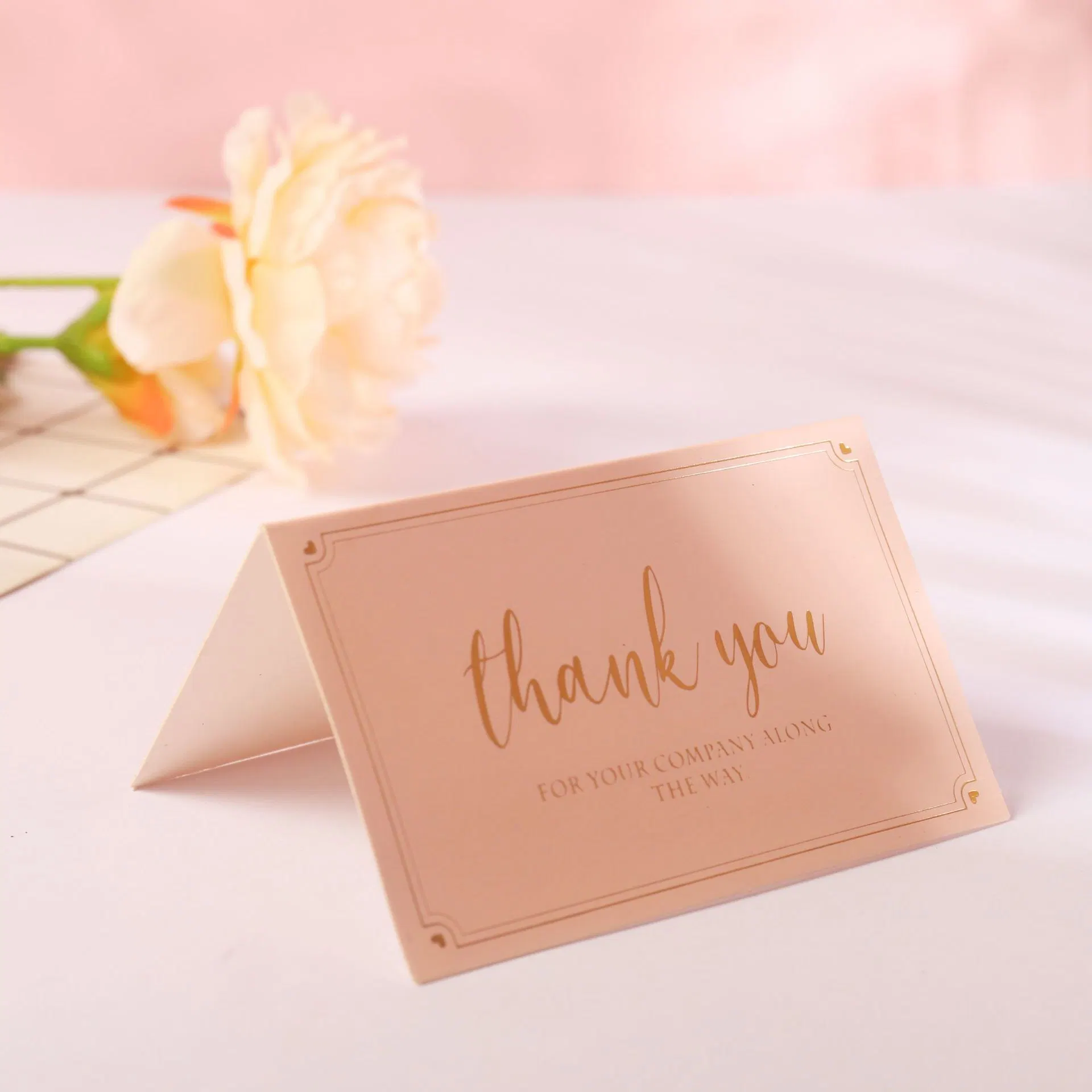 Thank You Card Blessings Cards Greeting Cards with Gold Stamping Printed for Valentine's Day/Christmas Greeting Cards