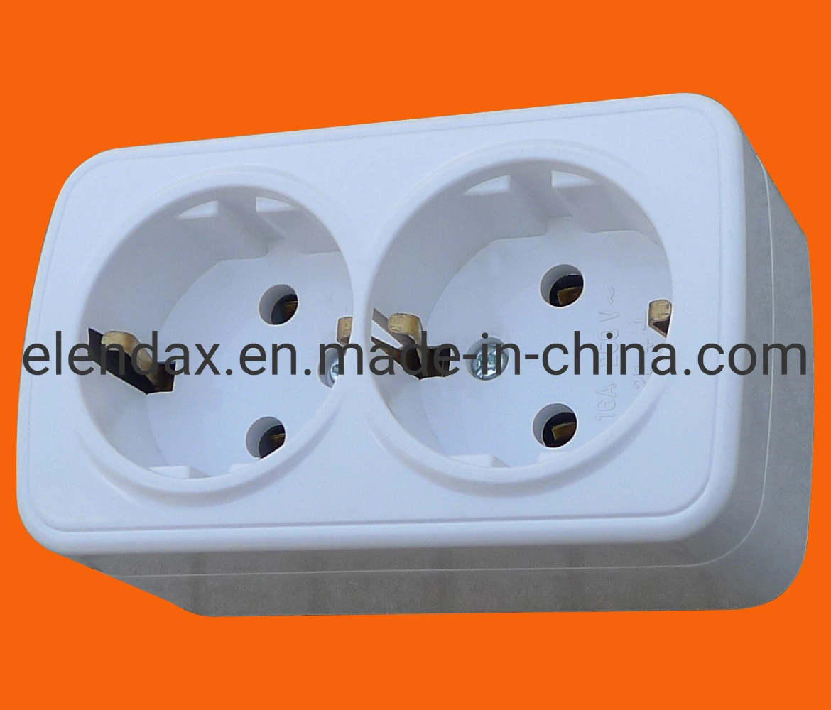 German Standard Wall Mounted Wall Socket Without Earth