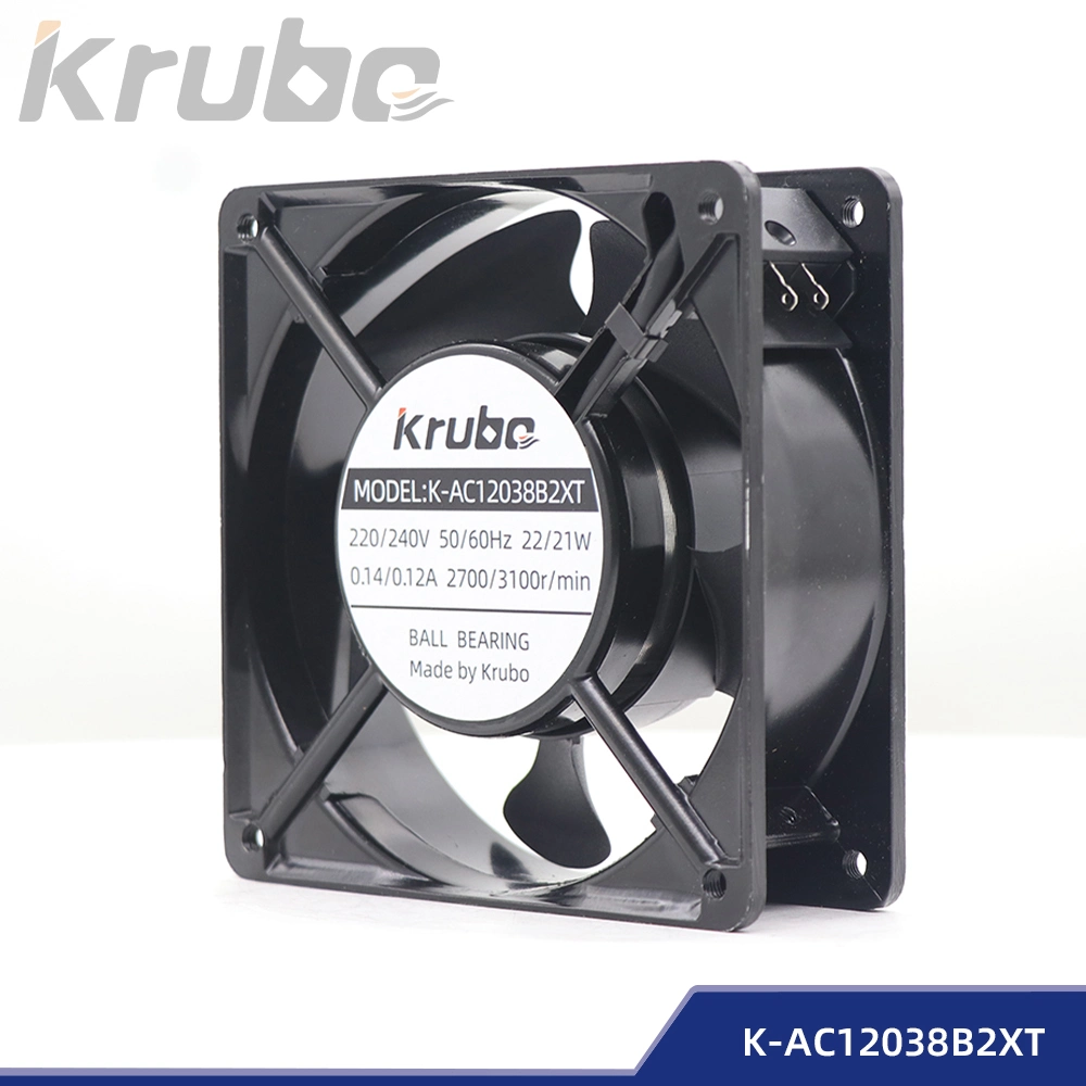 AC Compact Fan, Ball Bearing, for Cabinet Refrigeration (K-AC12038B2XT)