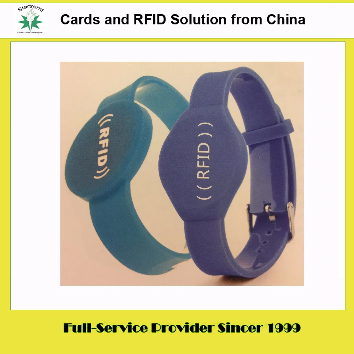 125kHz/13.56MHz RFID PVC/Silicone Wristband Used for Access Control (PVC-04)