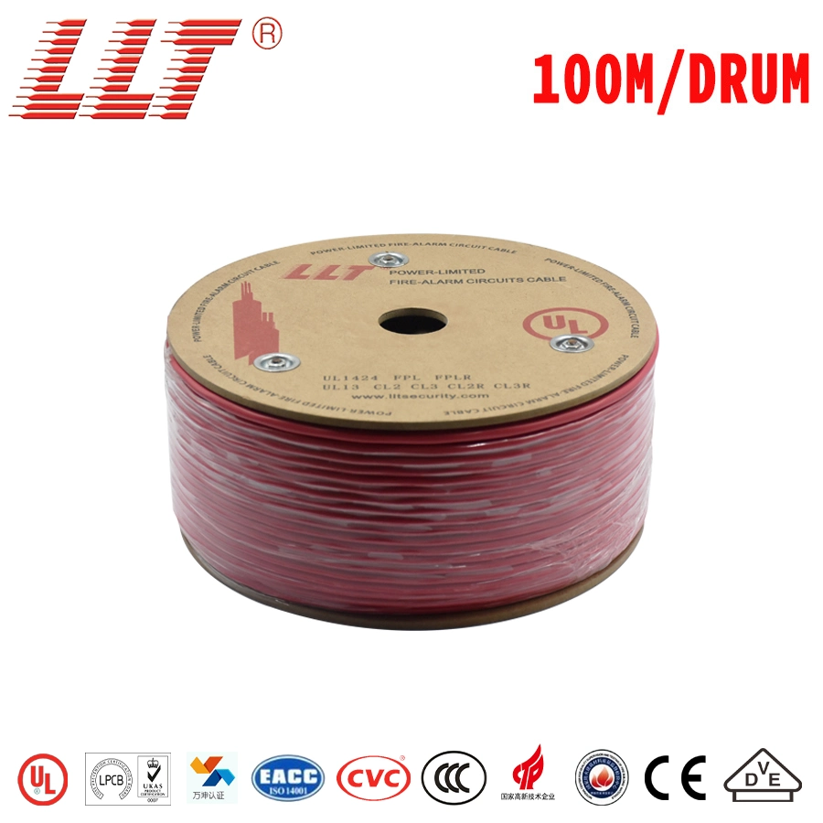 Cable de alarma contra incendios aprobado por UL, de 16AWG y 2 núcleos, flexible, de Shenzhen Wire, para detectores de humo de múltiples sensores