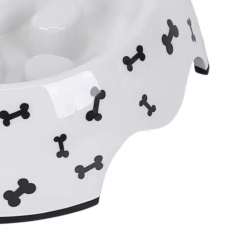 Wholesale/Supplier Retailing Plastic Melamine Pet Food Water Feeder Bowl with Custom Dog Bone Decal Printing