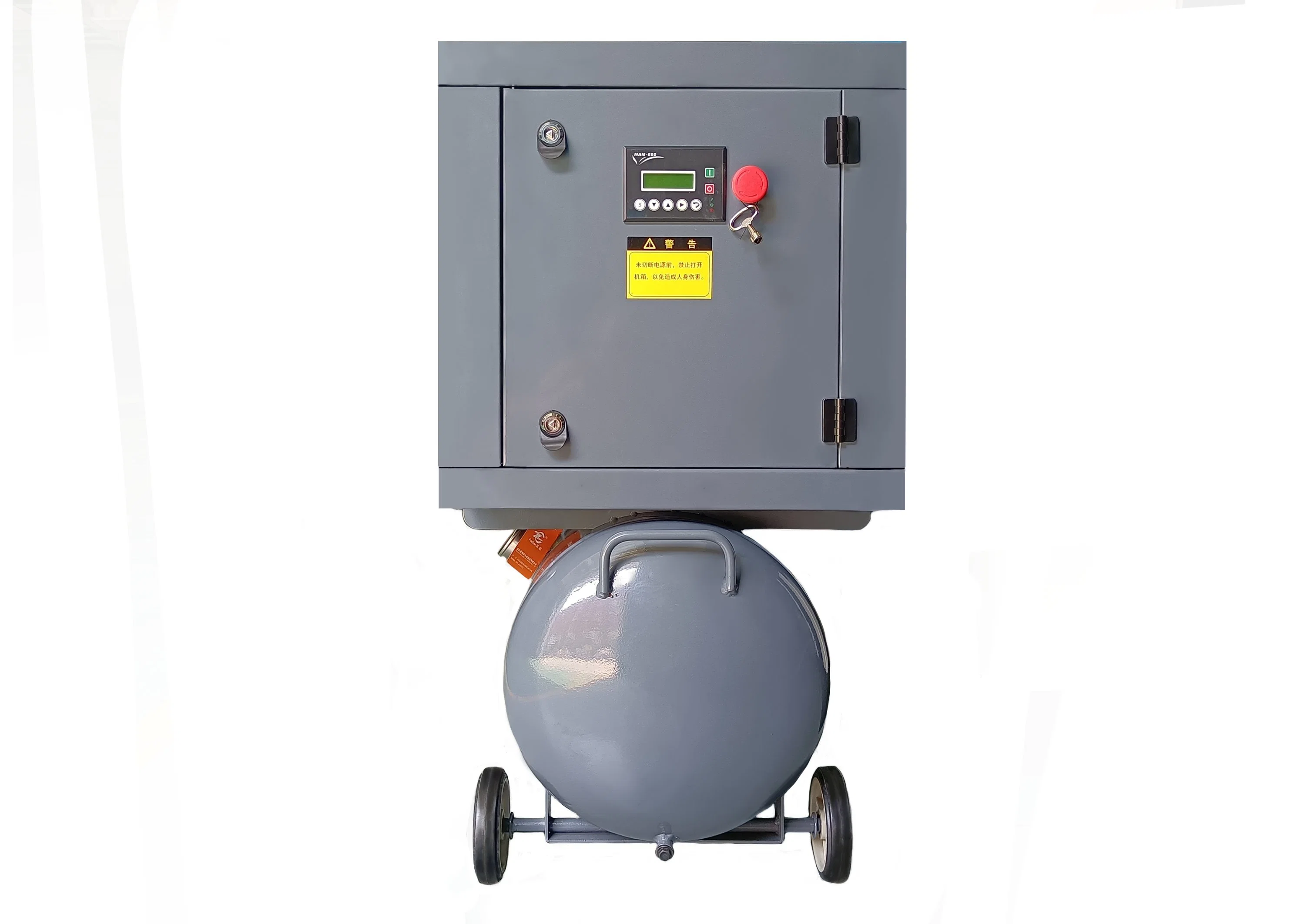 Compressor de ar portátil móvel de 5 kW 7HP 30 cfm industrial Mini, parafuso rotativo de baixo ruído (com depósito de ar, preço de fábrica da bomba do ventilador)