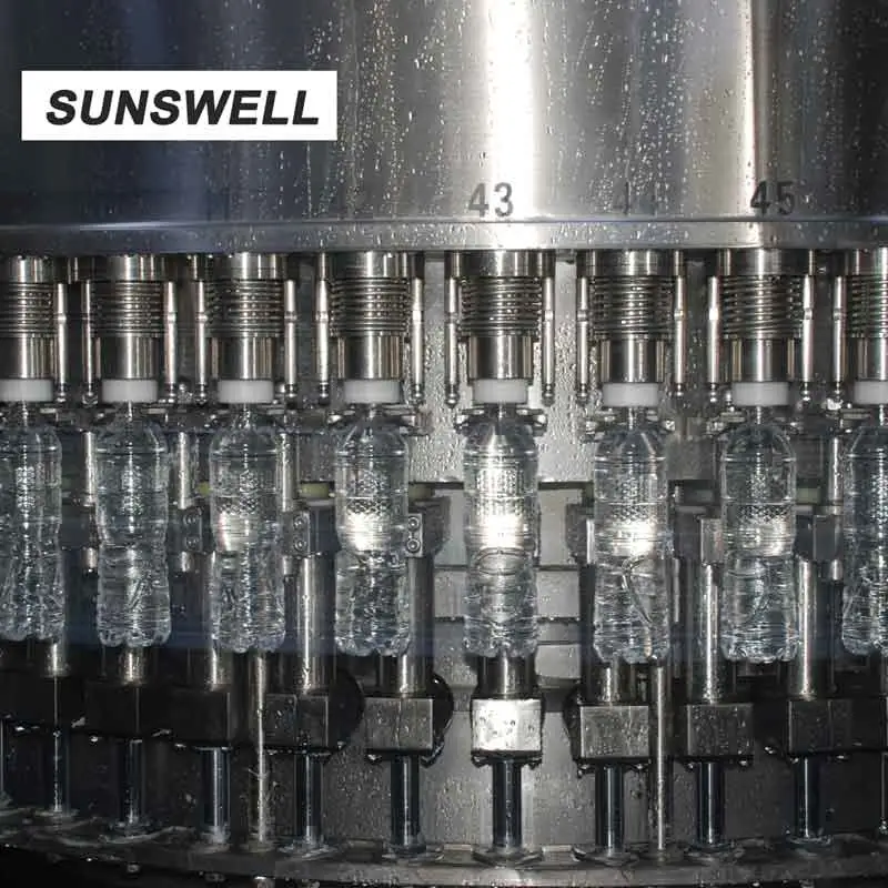 Sunswell Sparkling Water Blowing Filling Capping Combiblock Wooden Packaging