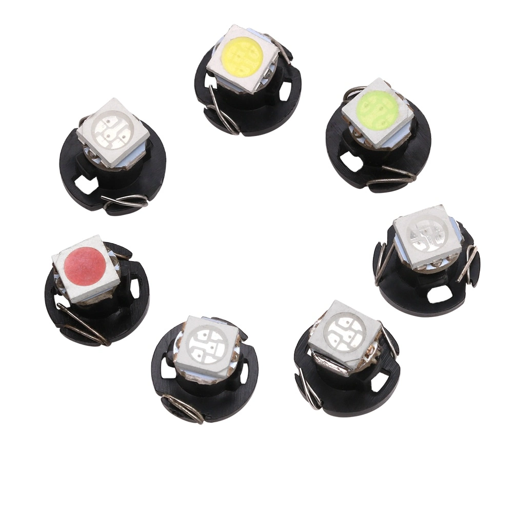 Luces de instrumentos LED modificadas del tablero de instrumentos multicolor opcional T3 1210 1SMD 12V Luz de advertencia de indicadores de cuña para vehículos