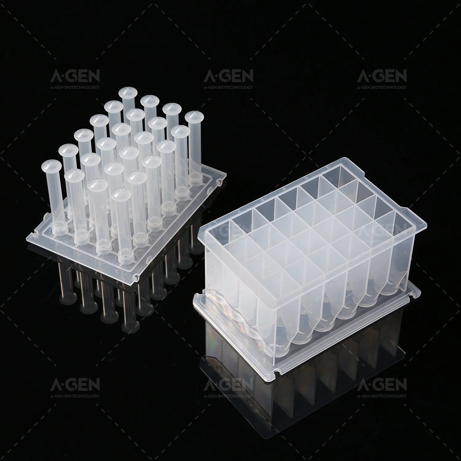 24 PP 15ml Square Deep Well Plate with Conical Bottom