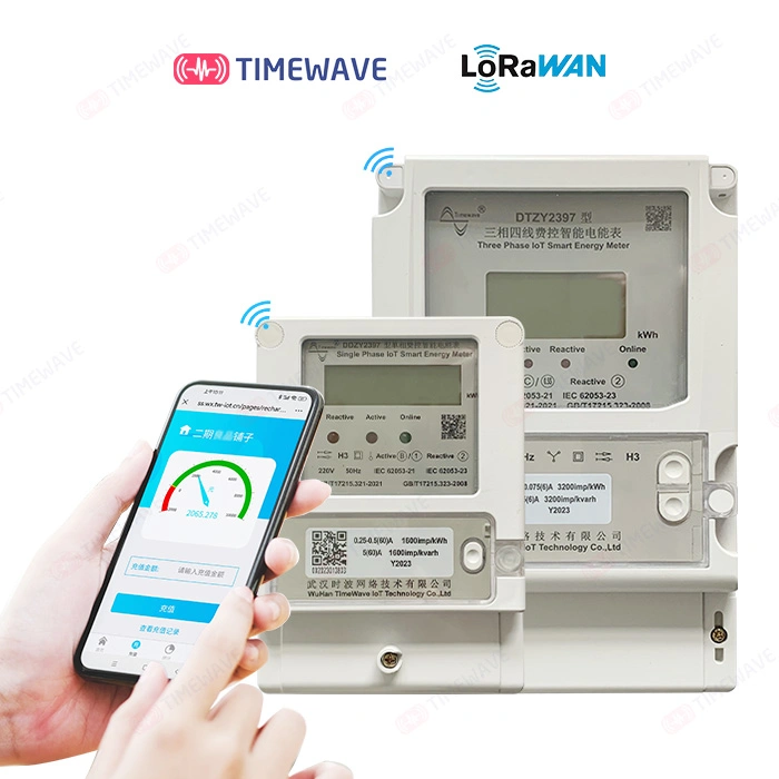 Compteur d'énergie électronique intelligent : monophasé et triphasé, Lora / Lorawan / RS485 / 4G avec télécommande d'électricité prépayée et solution ami / AMR