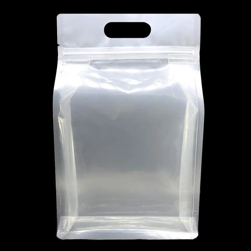 Wholesale/Supplier Custom PE/PE Clear Recyclable Resealable Zipper Rice Food Flat Bottom Packaging Bag