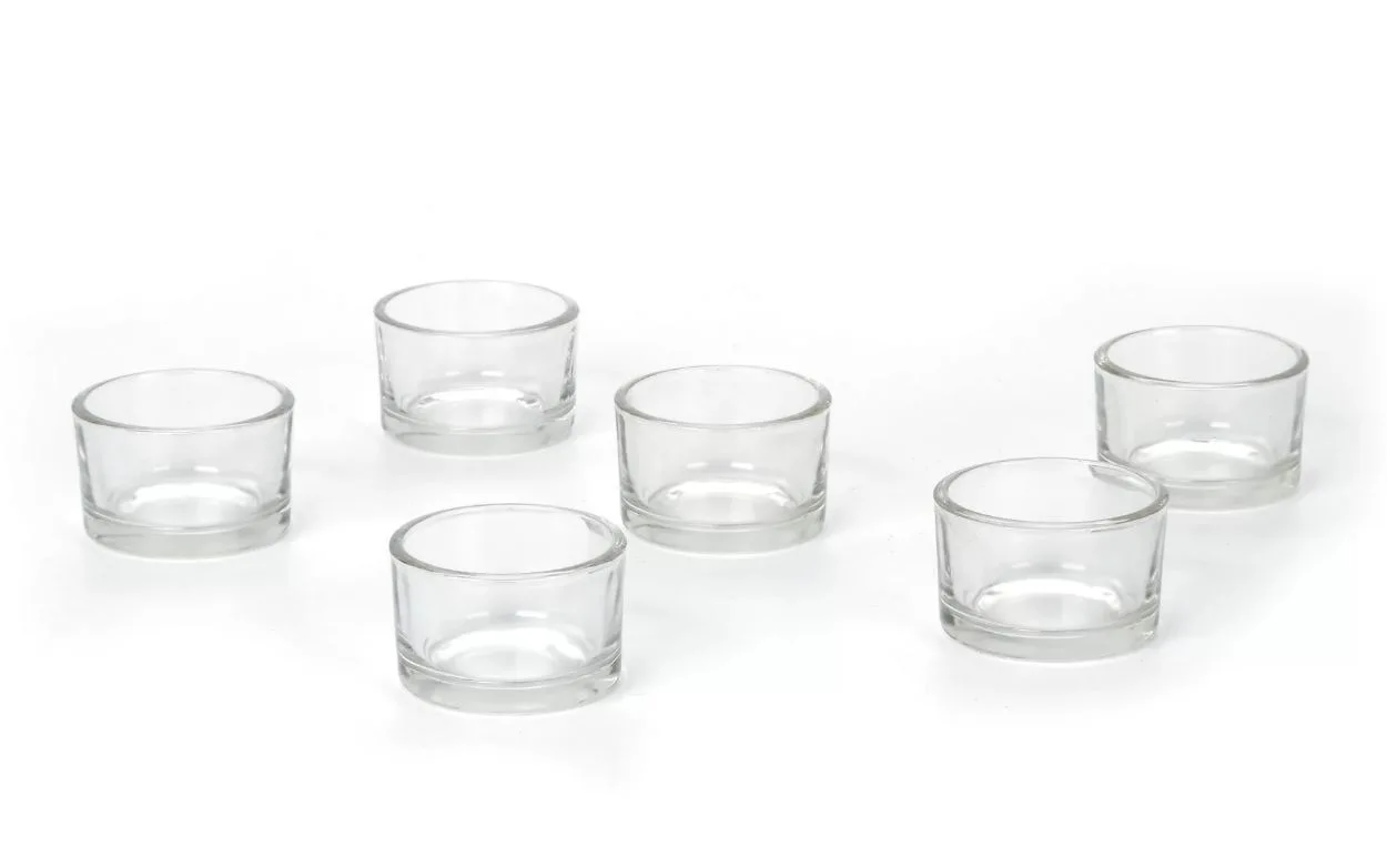 Clear Glass Tealight Candle Holders (24 Pack) 1.25 X 2 Inches