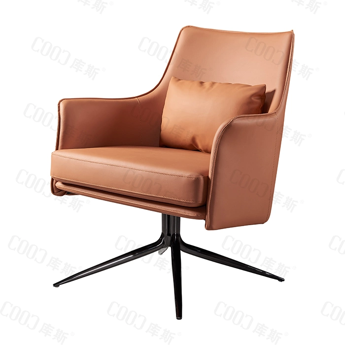 Conjunto de móveis de sofá de couro para sala de estar moderna, luxuosa e real, com mesa de café lateral de mármore, para hotel, vila, casa e lounge.