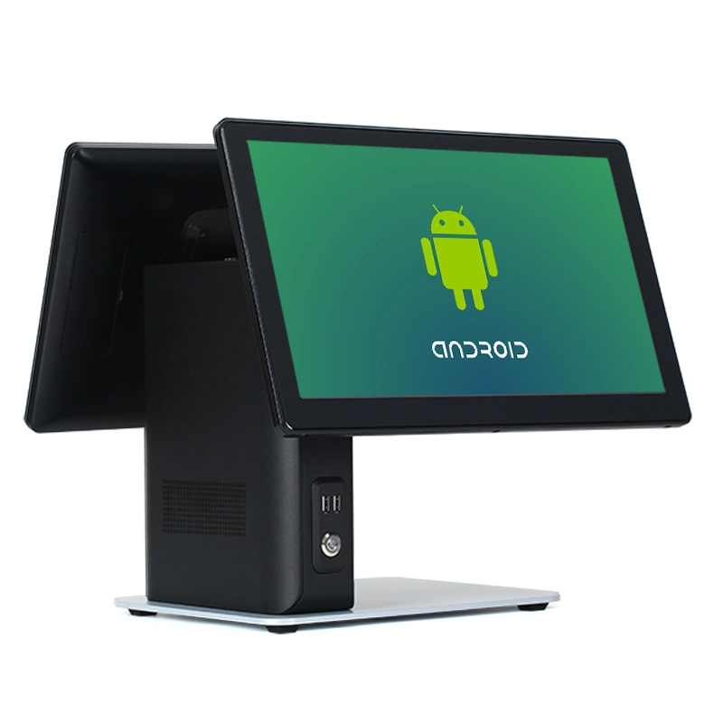 3 % Rabatt auf CE-Zertifikat All-in-One-POS-Hardware 15,6 Zoll Dual Touchscreen Android OS POS Terminal