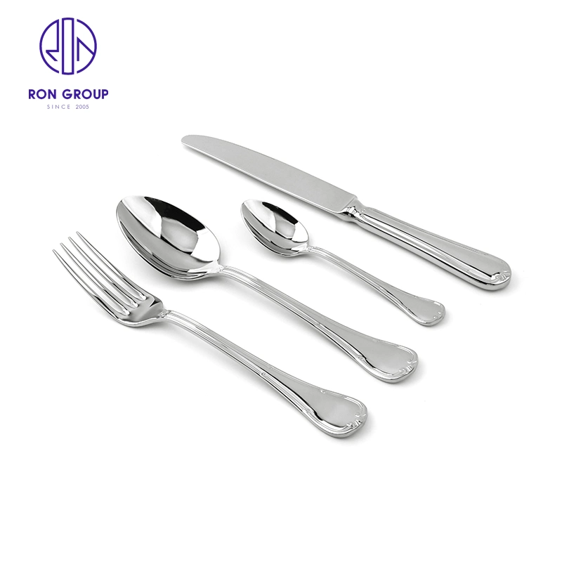 Western Restaurant Hotel Kitchen Silver Stainless Steel Western Food Tableware