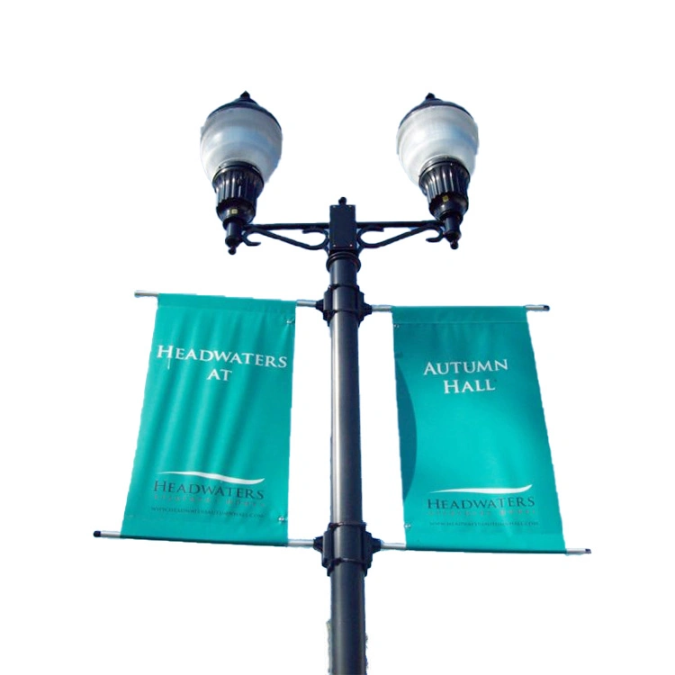 Double Sided Printing Street Light Pole with Brackets and Pole