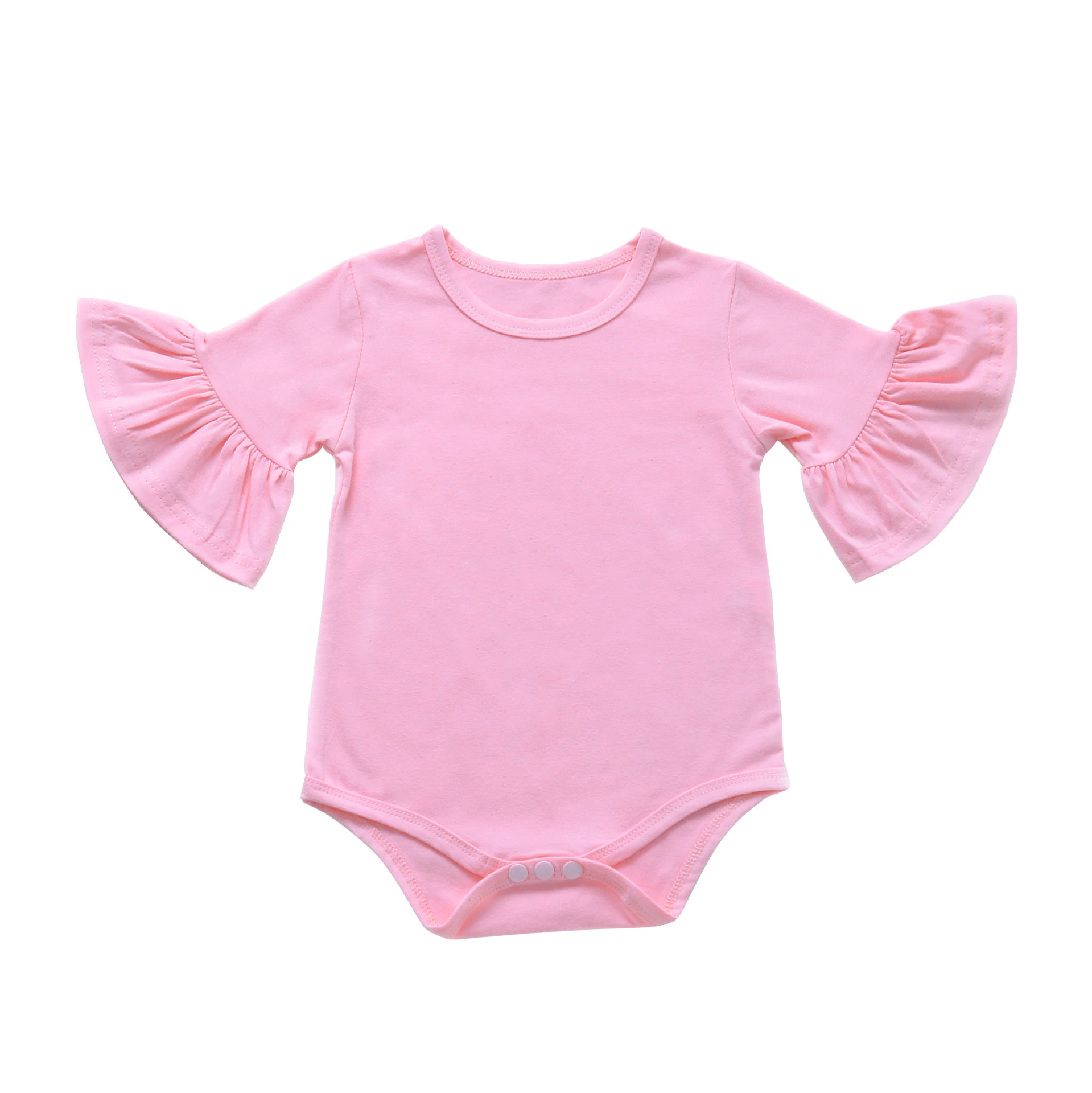 Barboteuse à manches longues biologique personnalisée pour bébé avec fermeture à glissière pour bébé Barboteuse bébé avec pieds Zipper pyjama combinaison de nuit