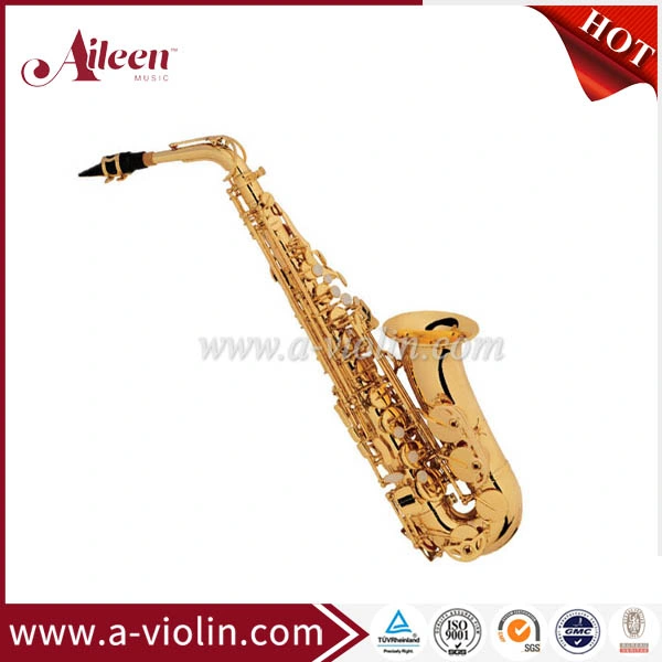 High F# Eb Key Golden Professional Alto Saxophone (SP1011G)