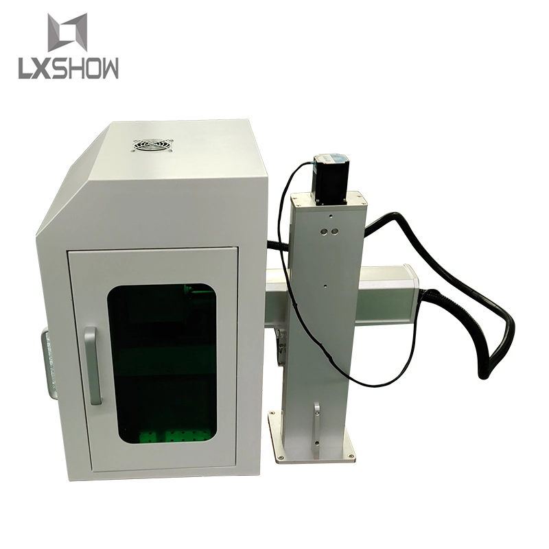 Desktop Mini Economical Cabinet Enclosed Dynamic Focusing Fiber Laser Marking Machine for Ring Ear Tag