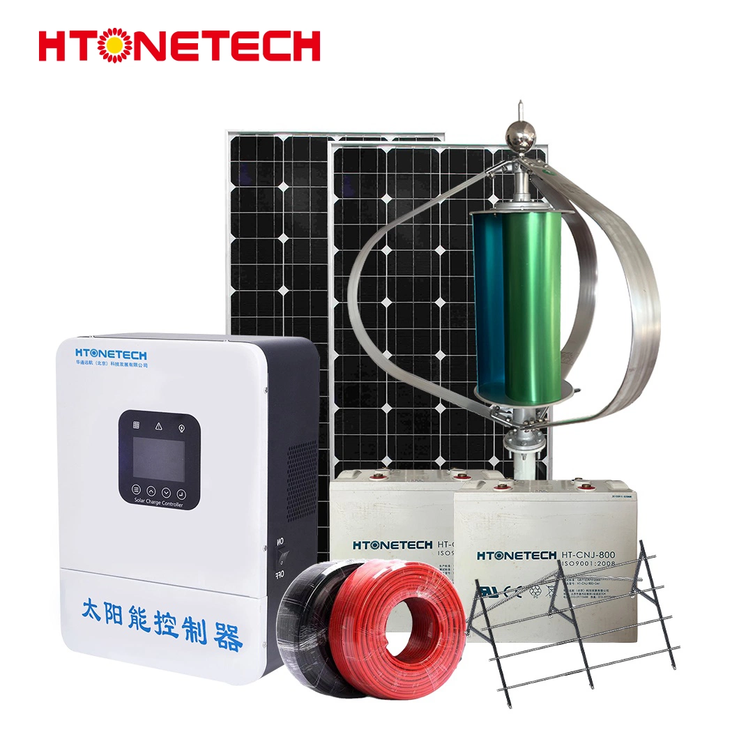 Htonetech Half Cut Mono Solar Panel Wholesale/Supplierrs Plug and Play Wind Power China Wind Solar Energy Storage System with Solar and Wind Generator Systems