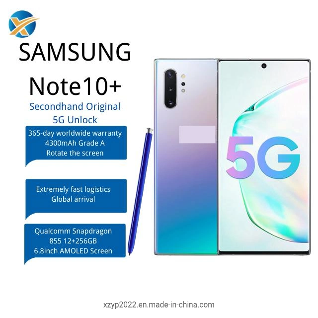 Téléphone portable intelligent Android 5G d'occasion d'origine en gros Note10 Plus