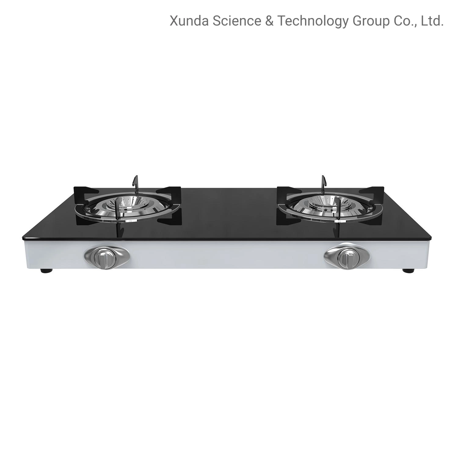 Xunda Glass Panel Double Burners Patent Whirlwind Tornado Flame Table Top Gas Stove